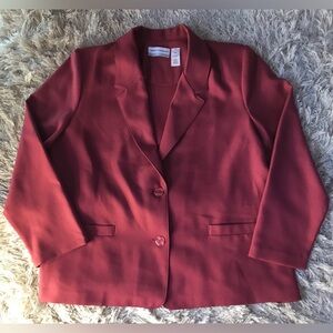 ALFRED DUNNER Womens size 18 PETITE VINTAGE PADDED SHOULDERS BLAZER JACKET